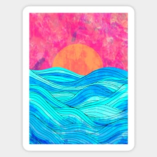 A painted sea Sticker